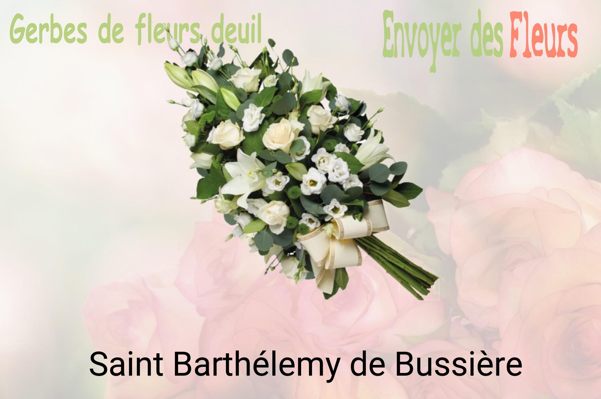 Gerbe de fleurs de deuil livrée à Saint-Barthélemy-de-Bussière